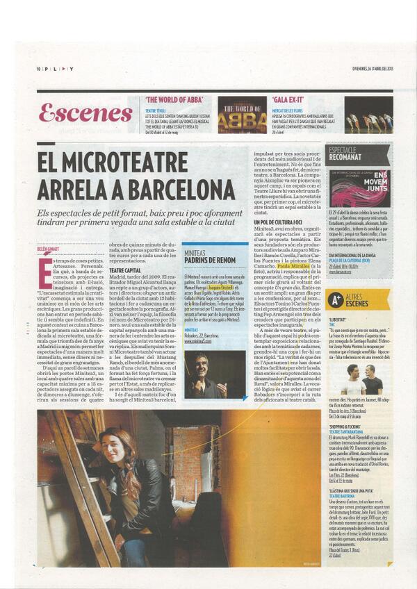 MiniTea3's tweet image. Excel·lent reportatge que publica avui Belen Ginart a @ARA_Play sobre @MiniTea3 Gràcies companys!!