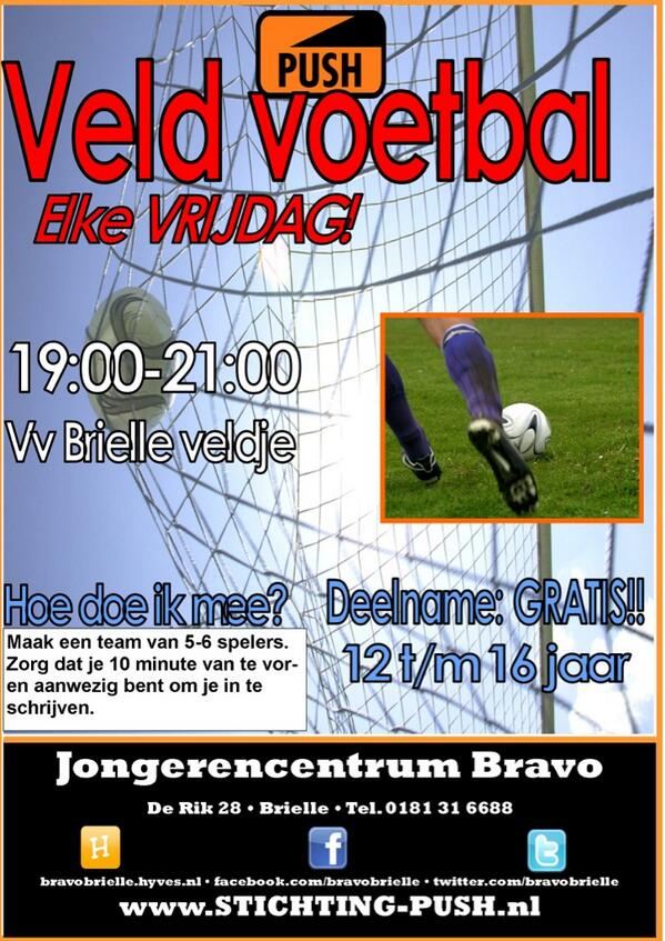 bravobrielle's tweet photo. Vanavond is de zaalvoetbalAFGELAST! Na de meivakantie zijn we te vinden op het vvb veldje. Fijne vakantie iedereen!! http://t.co/TgtOLtzSok