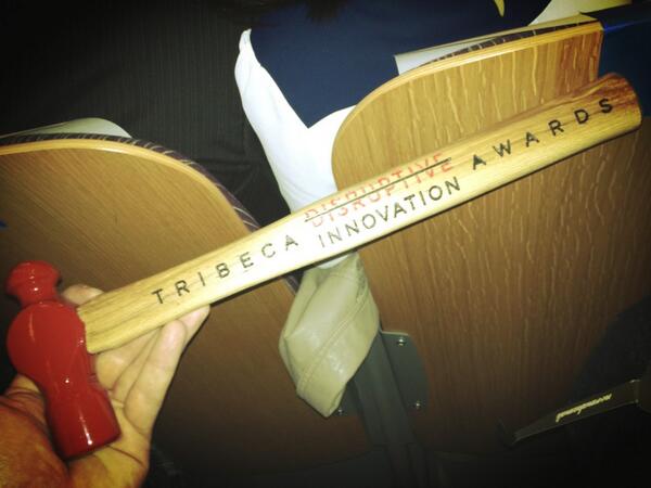 MorganSpurlock's tweet photo. @jackandraka congratulations Jack! #TFFdisrupt award winner!!! Wish you were here, I've got your hammer! http://t.co/REEYUx78tf