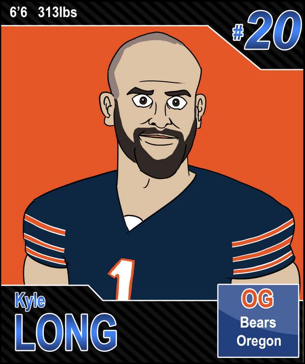 DrawPlayDave's tweet image. Okay, here is Kyle Long, the Bears first round choice! @Draftpedia @NFLRT #NFLDraft @ChicagoBears