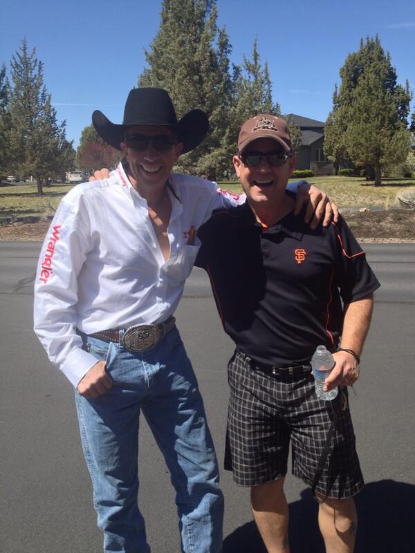 Chad Nicholson and Denny Halstead at Eagle Crest Resort.  Next on the list 18 holes of golf.