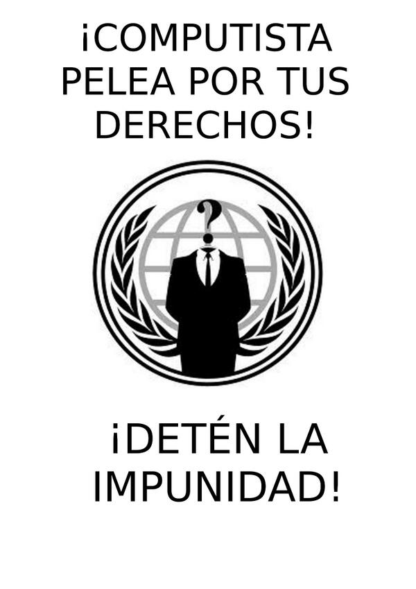 AnonymousUSB's tweet image. Computista, ¡ haz valer tus derechos !