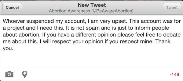 BeAwareAbortion's tweet photo. Please read this. It was too long to post. Thank you(: http://t.co/LNTsNesvZQ