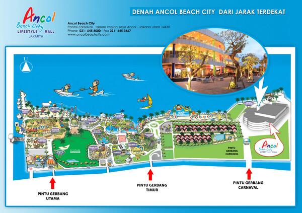 Ancol Beach City Twitter Foto Peta Jalur Tercepat Masuk Mall