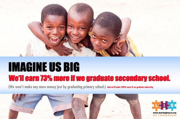 LearningInSync's tweet image. Y #globaled matters! #Africayouth earn 73% more if they graduate 2ndary + 240% more if they graduate uni! #post2015