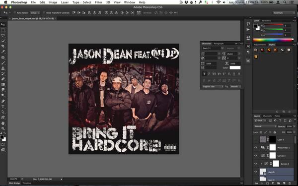 DesignHib's tweet image. Designing cover for Jason Dean feat. M.O.P