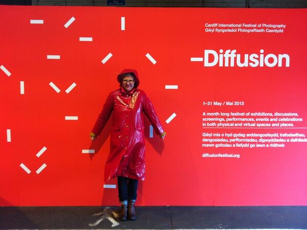 ffotocymru's tweet image. Lisa getting into the diffusion sprit, whatever the weather! #diffusion2013