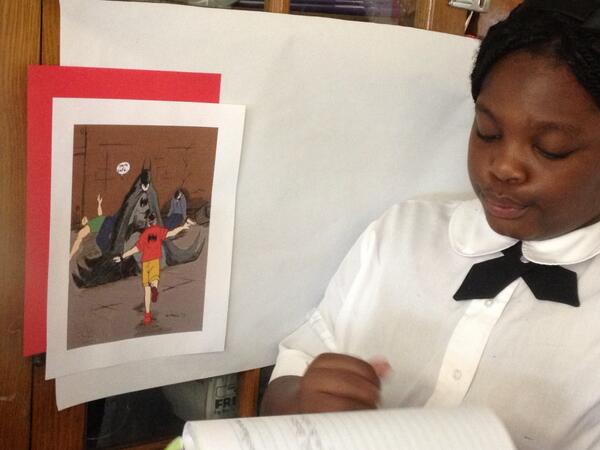 Mahogany making an inference based on a picture. 
Schema+ evidence= inference