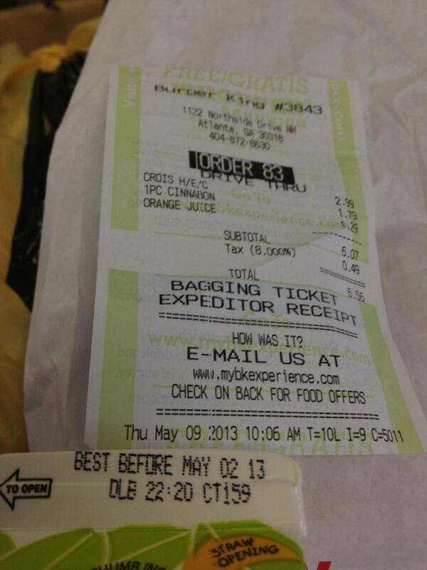 bravesPOC's tweet photo. Way to go @BurgerKing. Good to know you're checking your dates and rotating stock... #OutOfDate #7DAYS http://t.co/CP6T73L3Pd