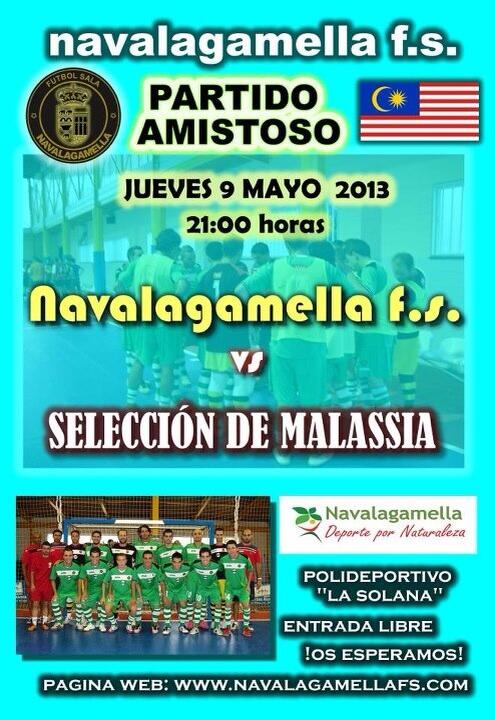 Hoy, a las 21:00 en La Solana, <a href="/NavalagamellaFS/">Navalagamella F.S</a> despide la temporada ante la Seleccion de Malasia de Marcelo Serpa!!