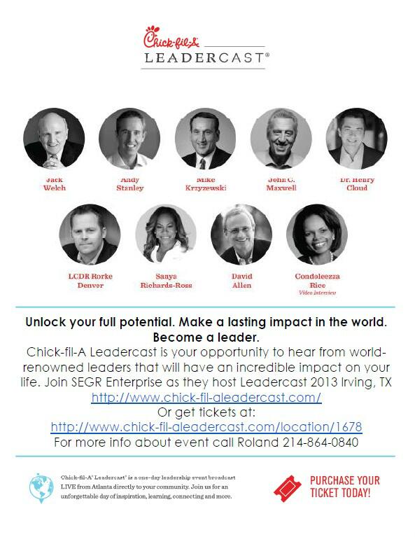 DallasExperts's tweet image. Chick-fil-a Leadercast tomorrow get your tickets now not only a few left!