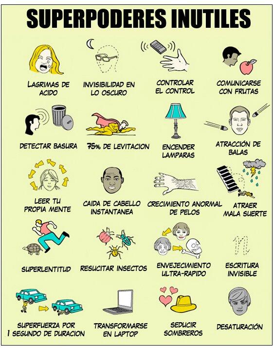jimevz's tweet image. #1SuperPoder me hace acordar a los "Superpoderes Inútiles"