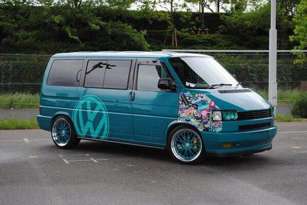 18incherims's tweet photo. blue on blue Vdub #vdub #vw #stickerbomb #blue http://t.co/lqYBxBVqOw