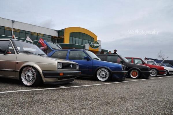 18incherims's tweet photo. The Golf crew #Vdub #VWGolf #GolfMk2 #BBS #BBSRS http://t.co/2m2STQo0cM
