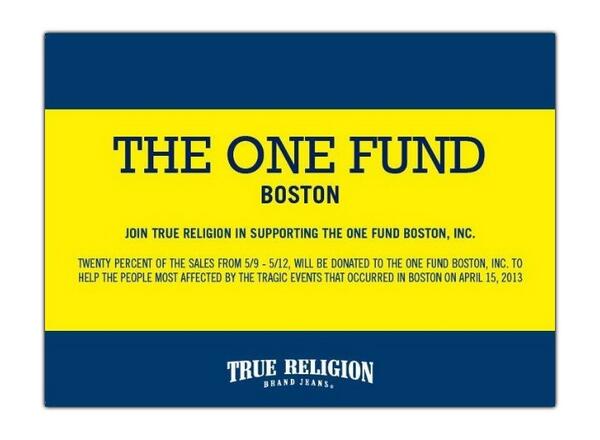 briiiann's tweet photo. @PremiumOutlets Exclusively at any @TrueReligion Store store in MA &amp; RI #WrenthamOutlets #BostonStrong #OneFund http://t.co/MEXCam0KMt