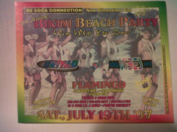 dconductor's tweet image. #tbt Flamingo 1997 #SocaVibes @RiyadMohammed