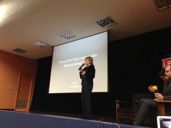 ubimidia's tweet image. A @martagleich falando sobre a nova ZH no evento #zh49anos na #famecos Muito bacana a gurizada poder ter este debate!