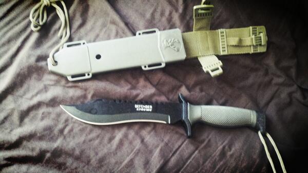My combat knife from Haliat Armory just arrived. This will be a nice addition to my arsenal.