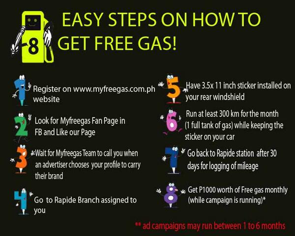MyFreeGasPH's tweet photo. 8 EASY STEPS ON HOW TO GET FREE GAS... http://t.co/BoyqN6JwNj