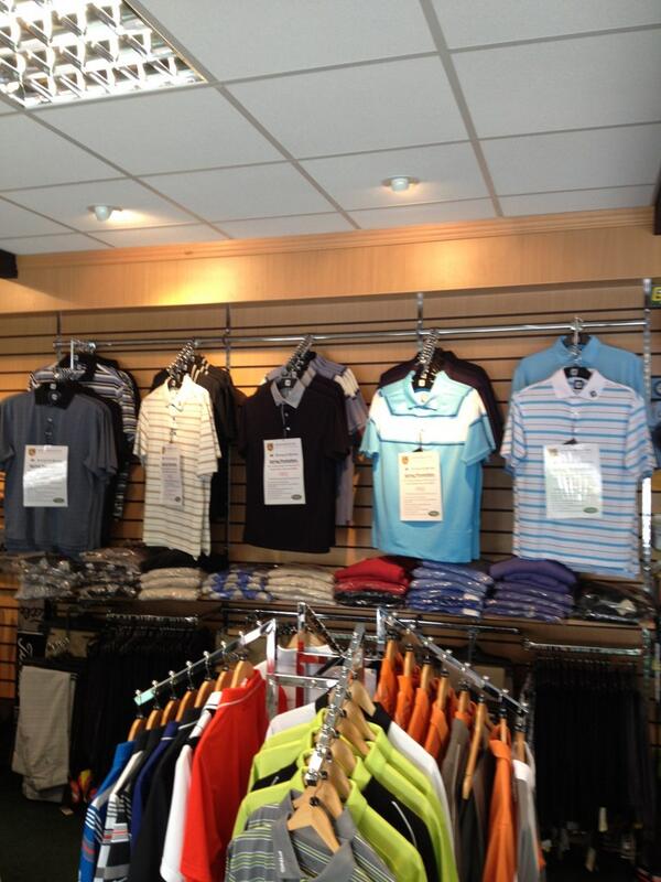 New <a href="/FootJoyEurope/">FootJoy Europe</a> shirts on display <a href="/gordibrowne/">Gordon Browne</a>