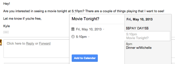 googlecalendar's tweet photo. Don't forget this new #CalendarTip - the ability to quickly add events from @gmail messages. Hooray efficiency! http://t.co/kr9JBDY8KM