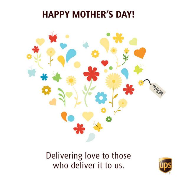 UPS_Canada's tweet photo. Mothers' Day is Sunday! What are you doing for mom to show how much you care? http://t.co/7pVXjUQPry