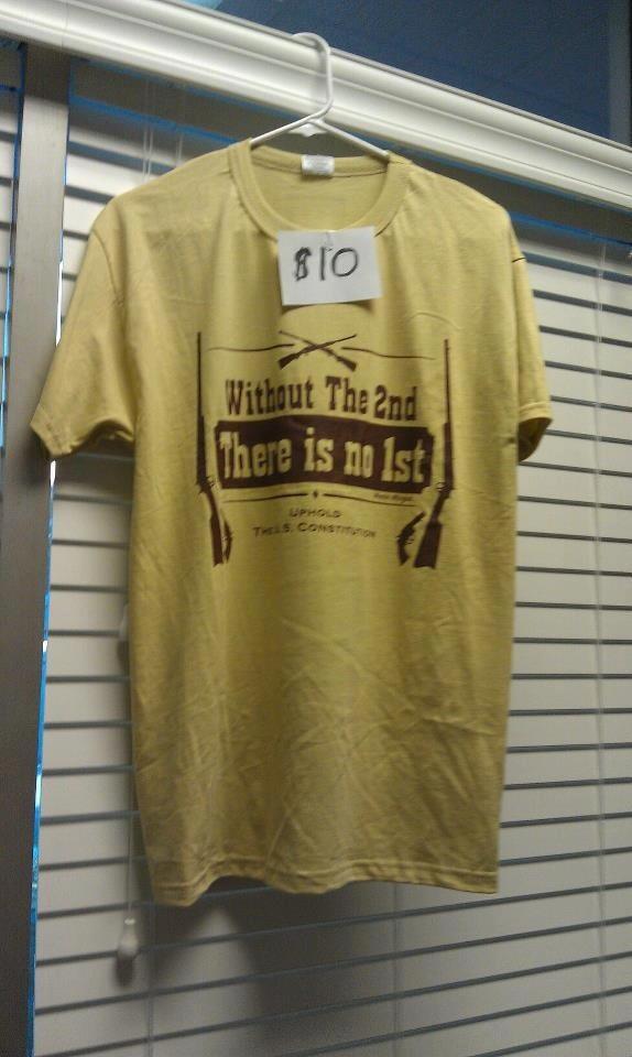 ForsythCoNCGOP's tweet photo. New shirt available at HQ for a $10 donation. Without the 2nd, there is no 1st. #2ndamendment #tcot #PJNET #2A #NRA http://t.co/iTyRNywCvX