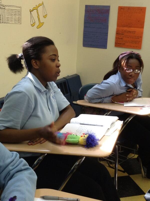 AllisonLizars's tweet photo. AMS II scholars prac. accountable talk during a disc. about Jesus' conn. to Judaism @KamiLewisLevin @PrincipalSKing http://t.co/VA4hl0KS5h