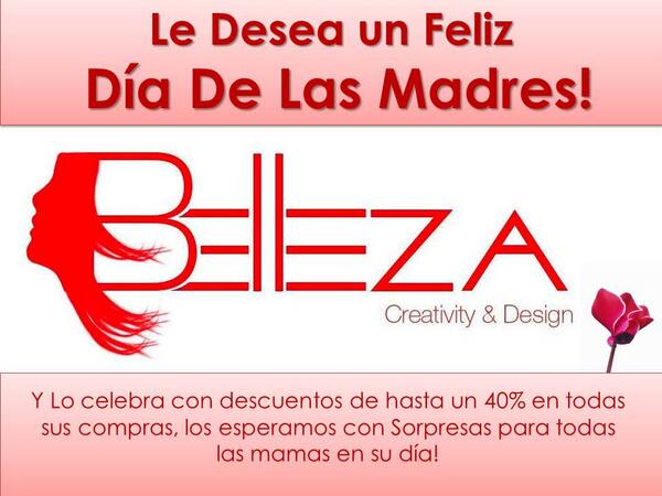 distribuidorab2's tweet photo. Feliz dia a todas las madres las esperamos! http://t.co/fiYbRI077P