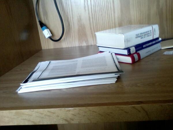 wanderingpuck's tweet image. Also, this is what it looks like after most books have been dispatched back to their stacks. #SOAFRAID #somuchreading