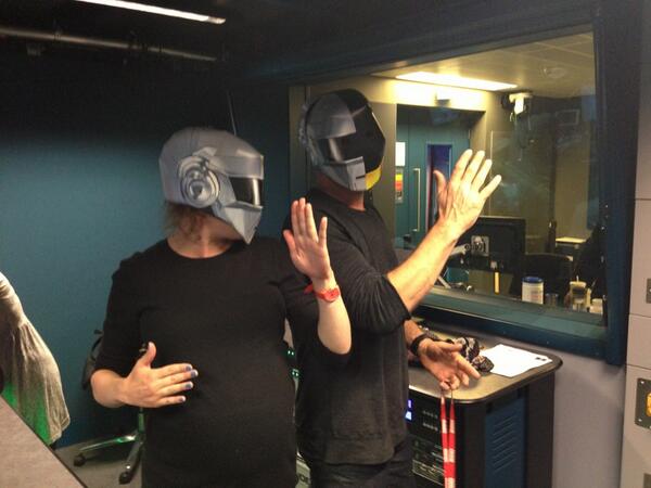 petetong's tweet photo. @petetong: #daftpunk are in the building ! @R1dance live from 9 @BBCR1 http://t.co/6ADQCRO8QJ