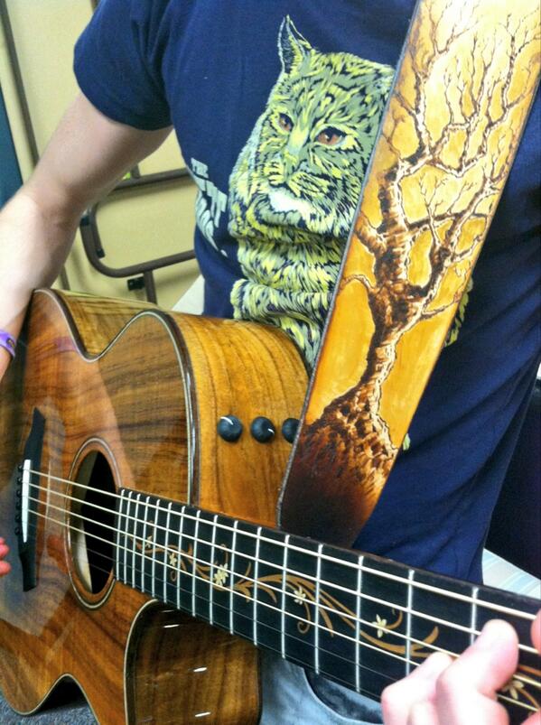 Another #ElStrapo custom guitar strap done! Facebook.com/ElStrapo #custom #pyrography #guitarchat