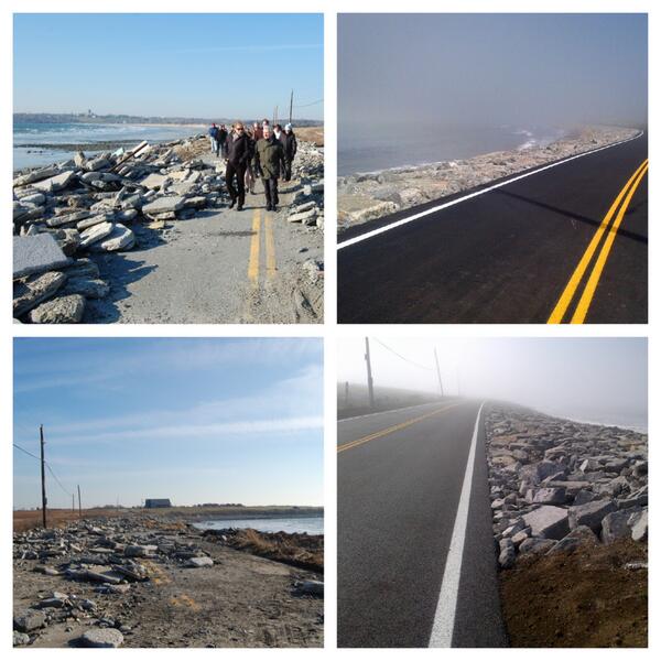 SenJackReed's tweet photo. Still a long road to recovery from #SandyRI. But nice to see progress @ Sachuest Pt Road in Middletown. Before/After: http://t.co/L6jtmWpfYz