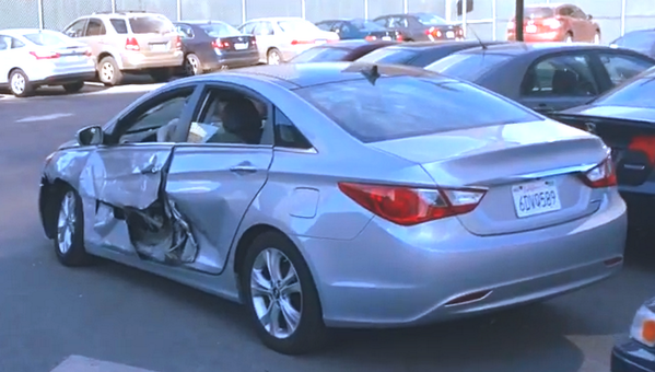 BreakWire's tweet photo. Martin's car after the "hit and run", this was no accident it was deliberate. #AsterCorps http://t.co/nKZB0T0qqG