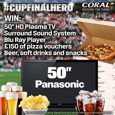 Coral's tweet image. Be a #CupFinalHero! We’ll deliver this to you in time for kick off! RT &amp;amp; enter at: cupfinalhero.com before 12pm
