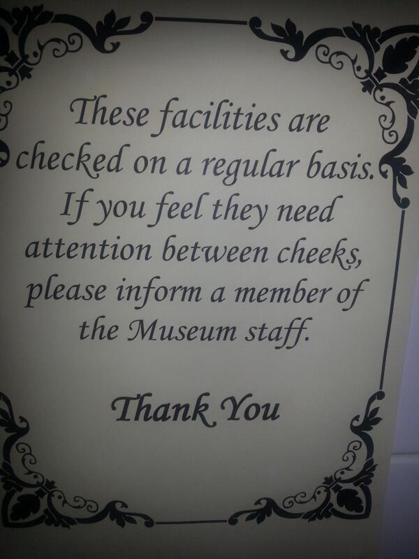 guiseleyman's tweet photo. Poster in the toilets at Thackray Museum Leeds http://t.co/6n1p0xEUXQ