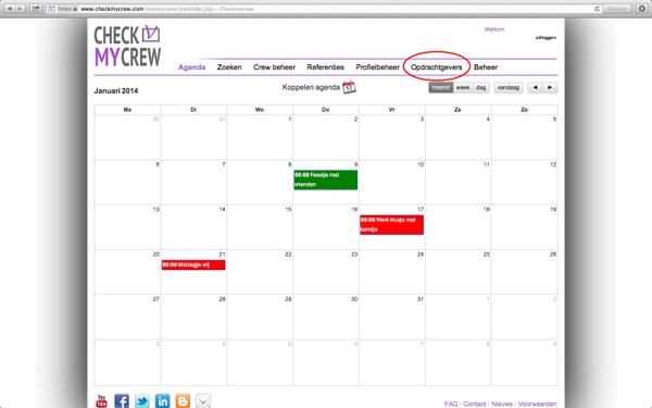 Nieuw: bekijk welke opdrachtgevers een account hebben aangemaakt. checkmycrew.com