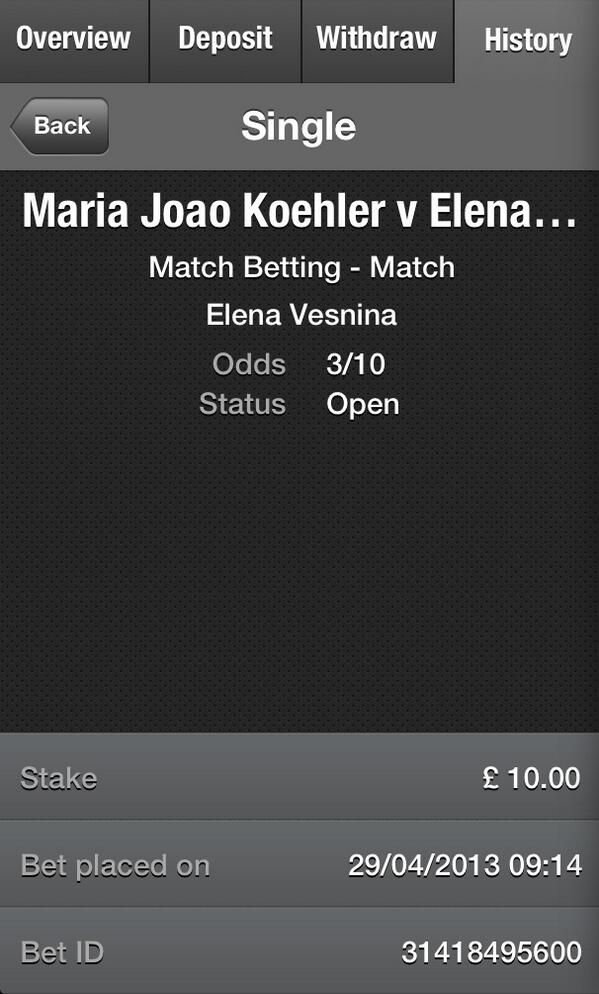 OneNeilBet's tweet image. Going for this bet this morning. #Tennis