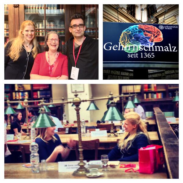 stavaric's tweet photo. MT @DSoniaLaszlo #livingbookday mit @stavaric @susannescholl @MSF_austria @viennashorts hat Spass gemacht @univienna http://t.co/YW04BektBE
