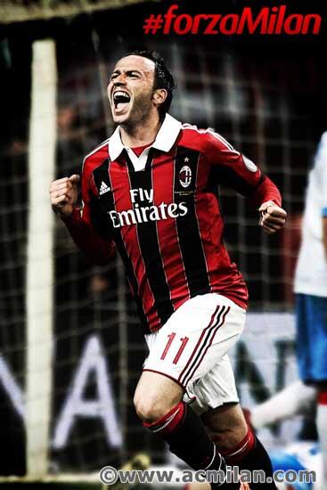 Yesterday at the #SanSiro, a spectacular #Pazzini reached 15 goals after scoring a brace against Catania! #Pazzo