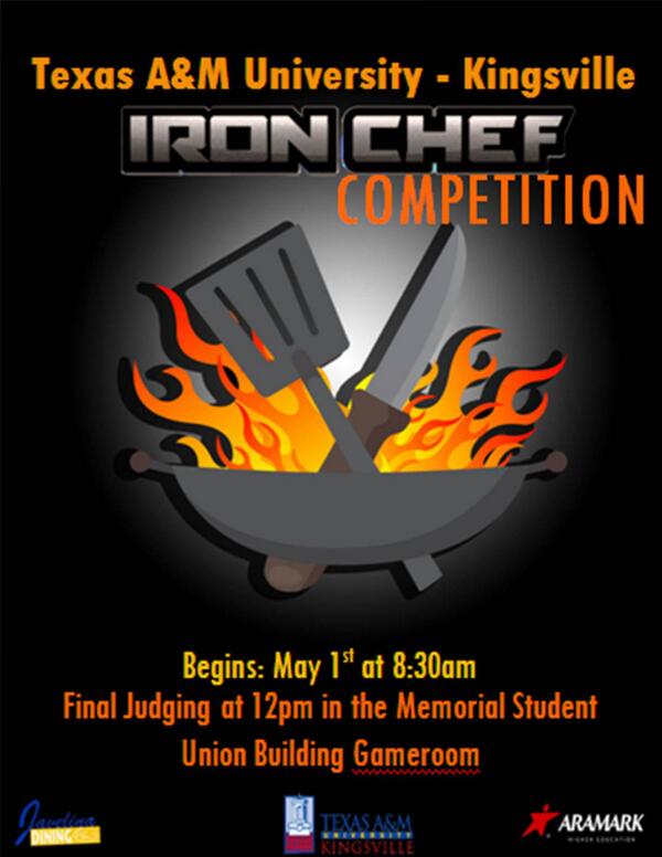 JavelinaForLife's tweet photo. Stop by the SUB Game Room Wednesday from 8am-1pm for the Iron Chef Competition! There will be FREE food &amp; giveaways! http://t.co/MtX468PUaC