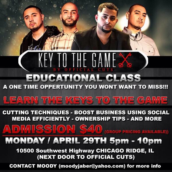 MLBJoeFlano's tweet image. Today is The #OfficialCuts #KeyToTheGame Educational Class #chicago #barberlove