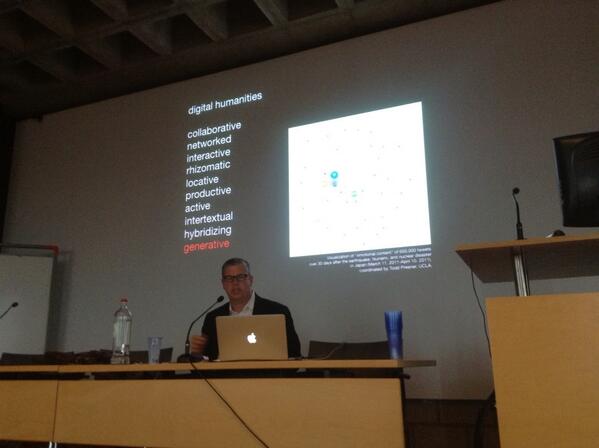 FredTruyen's tweet image. Peter Lunenfeld #kuleuven #dighum13 lecture on #digitalhumanities