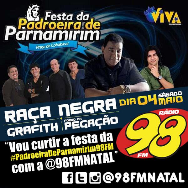 98FMNatal's tweet photo. RT Vou curtir a festa da #PadroeiraDeParnamirim98FM com a @98FMNatal! http://t.co/ewn5VkRs2E