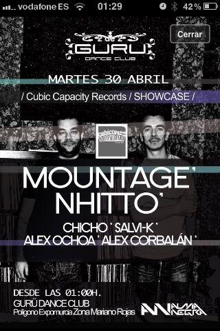Mañana en <a href="/gurudanceclub/">Guru Dance Club</a>  Showcase Cubic Capacity con <a href="/NhittoCCR/">Nhitto</a>  a la cabeza !!!!! Menudo martes <a href="/AlmaNegraAgency/">AlmaNegra</a>