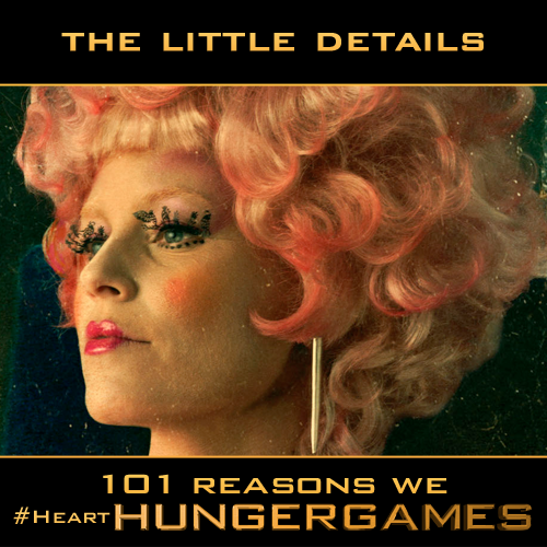 TheHungerGames's tweet photo. Why We #HeartHungerGames - Reason No. 5: Effie's attention to details. http://t.co/8Qkqdo91f5