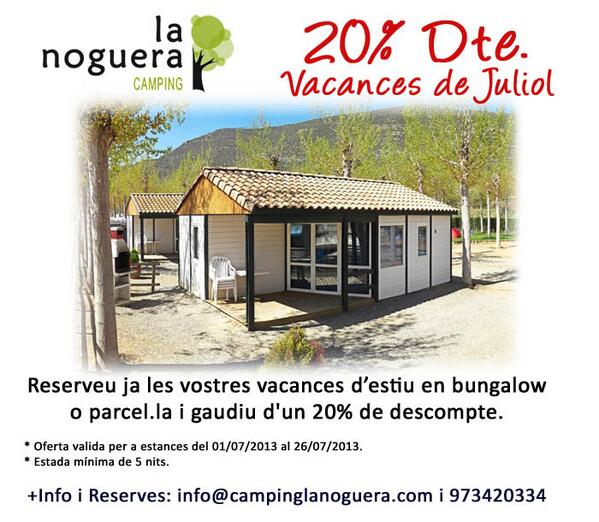 LaNogueraCmping's tweet photo. Aquest estiu vine de vacances amb les nostres ofertes. @CampingsLleida @aralleida http://t.co/eAlhSGVKwG