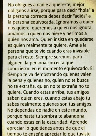 MejoresTwits's tweet photo. No obligues a nadie a quererte... http://t.co/ahN0IbT6oI