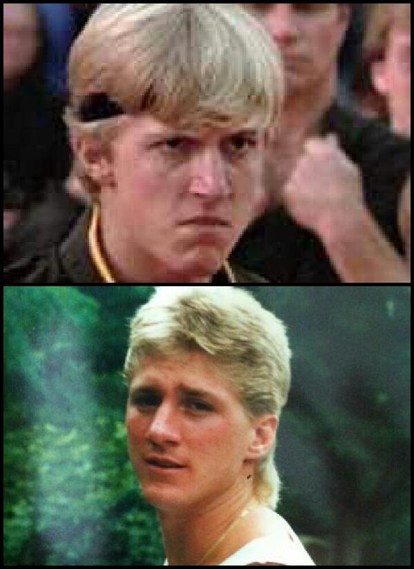 WaddleandSilvy's tweet photo. Awesome! RT @brandonbuwolda: @WaddleandSilvy @TWaddle87 #twins #SweepTheLeg #NoMery #CobraKai http://t.co/jdfEfOnFBg