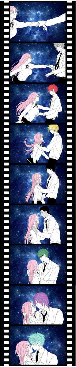アムネシアのアニメOPのサビの部分トレスというようなものでもない自分絵、帝光×桃井 